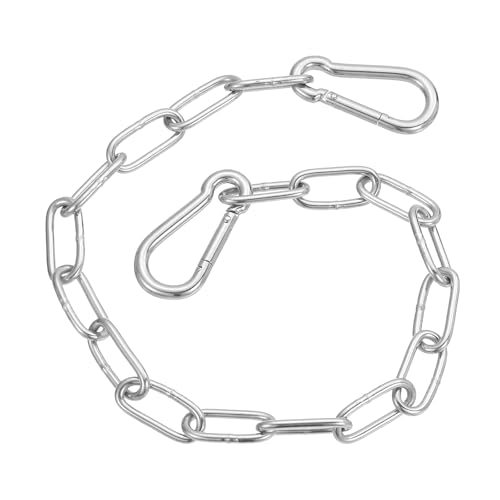 PATIKIL Gate Chain Lock, (15.8Inch, Silver) (1Pcs)304 Stainless Steel Hanging Chain Lock for Stall Barn/Cabinet/Fence/Hammock/Pet Cage - size: 15.8Inch
