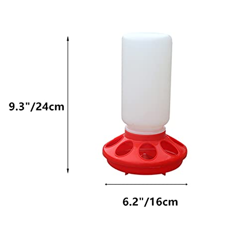 DoubleWood Feeder & Waterer Combo Chicken Chick Poultry Plastic Container, Chick Waterer Set Perfect for Chicks, Quail, and Ducks
