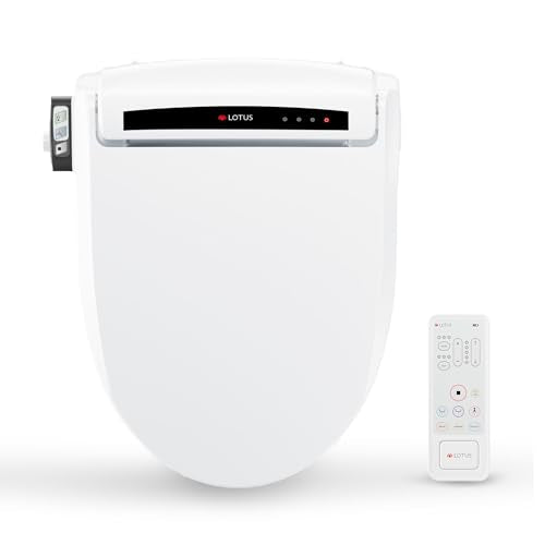 Lotus Bidet ATS-1000 Elongated with Enema Wash (Purestream) for constipation relief, Heated Seat With Remote Control, Temperature Controlled Wash, Warm Air Dryer, Easy DIY Installation, Made in Korea.