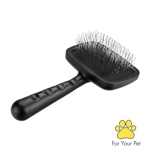 Tweezerman Slicker Brush for Pets-Grooming Brush with Coated Bristles