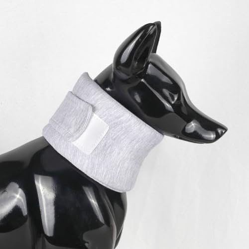 Dog Neck Support Collar, Cotton Adjustable Prevent Licking Pet Neck Brace Wrap Dog Protective Collar Recovery Head Cone for Cats Post Surgery (S) - size: S
