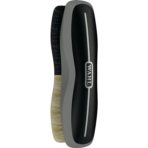 Wahl Professional Animal Equine Grooming Combo Body Horse Brush, Black | Effortlessly Removes Mud, Sweat, and Dirt, Comfortable Rubber Grip, Easy to Use and Fits Comfortably Your Hand - color: Black/Beige