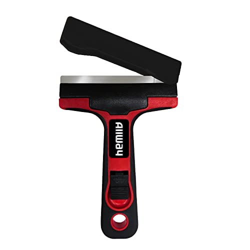 ALLWAY GTS-G Glass & Tile Scraper with Snap-On Blade Guard, 4" | Soft-Grip Handle, Easy Blade Change - style: Glass & Tile Scraper with Guard