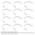 M METERXITY 12-Pack 2-3/8" Brace Bands Chain Link Fence Parts | Galvanized Steel Chain Link Brace Band with Bolts and Nuts for Fence, Gate, Posts, Rust-Resistant [Silver] - size: 2-3/8"