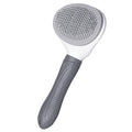Aogeili Self-Clean Slicker Brush, Deshedding Comb for Dogs Cats Rabbits | One-Click Release Removes Loose Undercoat, Mats & Tangles, for Long & Short Hair Shedding Pets - color: Grey