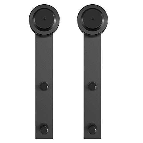 SMARTSTANDARD Sliding Barn Door Hardware Hangers 2pcs (Black) (I Shape Hangers) - style: I