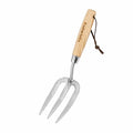 Garden Fork Hand Tool Small Weeding Fork 12 Inch with 3 Pointed Tines Wood Handle for Gardening Weeding Cultivating Digging Planting Transplanting Aerating Loosening Hard Soil Mixing Additives - size: Weeding Fork