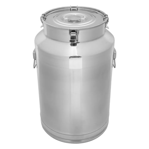 Milk Can with Spout, 20-Gallon Milk Jug Container with Sealed Lid | 304 Stainless Steel Bucket w/ Carry Handle, Airtight Food Storage Container, For Home, Farm, Commercial Kitchen - size: 2560 Ounces