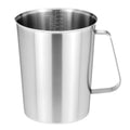 QWORK 304 Stainless Steel Measuring Cup 64 OZ with OZ/ML Graduations, 8 Cup Kitchen Mixing Pitcher, Precision Engraved Markings, Container for Baking and Frothing, 2 Liter