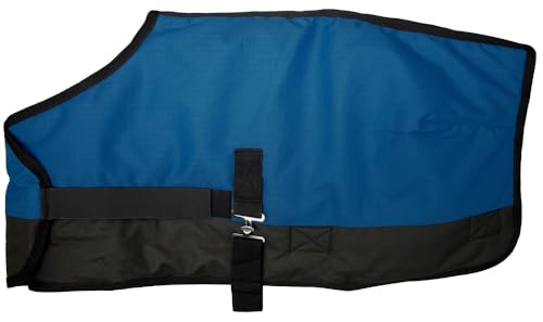 Mini/Pony/Livestock 1200D Adjustable Water Resistant Turnout Blanket - color: Navy, size: 48 - 54