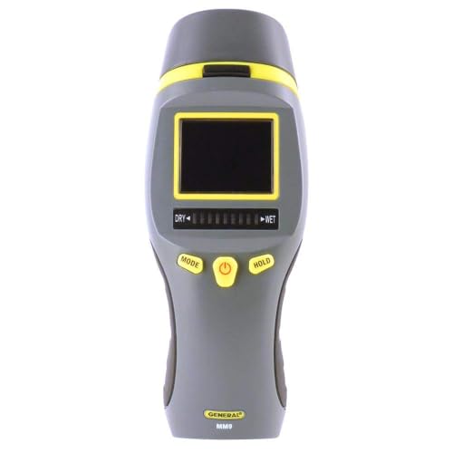 General Tools MM9 Moisture Meter for Wood, Walls & Drywall Detection | Pin & Pinless wood moisture meter for walls & drywall. Moisture detector for firewood. Ideal for moisture testing wood. - size: Pin & Pinless