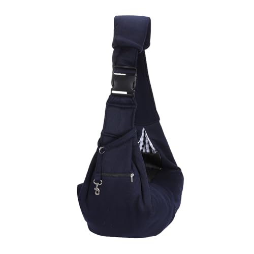 Dog Sling Carrier for Small Dogs and Cats Up to 16.5 Lbs, Breathable with Shoulder Pad Pet Crossbody Shoulder Bag, (Dark Blue, 1 Pcs) Intended for Outdoor/Camp/Travel - color: Dark Blue