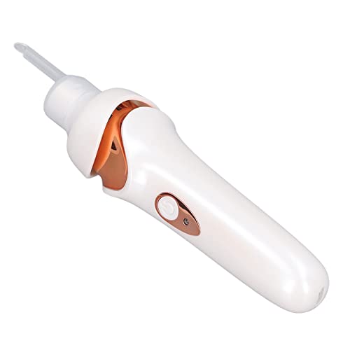 Electric Ear Suction Device, Portable Automatic Electric Vacuum Ear Pick Ear Cleaner Earwax Remover with LED Light for Earwax Removal, Soft Prevent Ear Pick Clean Tools Set (White) - color: White