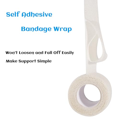 36 Rolls Elastic Self Adhesive Bandage Wrap 2 Inch, Breathable Non Woven Cohesive Bandage, Vet Wrap for Dogs, Ankle Sprains Swelling Self Stick Bandage Wrap, Sports Athletic Tape White - color: 2 Inch-36 Count White