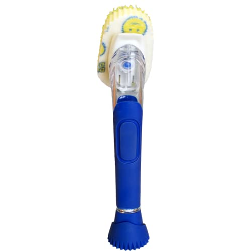 Colors May Vary | Soap Dispensing Dish Brushes, Texture Changing Washing Up Sponges With Liquid Dispenser - color: Blue