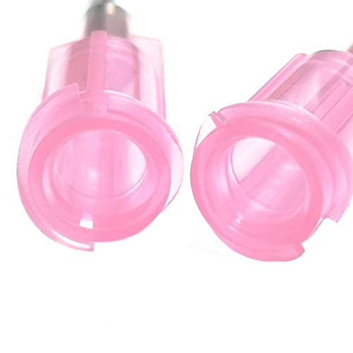 20 Gauge 1.5in Blunt Tip Dispensing Syringe Needle, Pink 20 PCS | Industrial Precision Applicators , Luer Lock, Suitable Glue, Ink, Grease, etc, Compatible with Various Syringes, Fluid Tools - size: 20Ga x 1.5＂