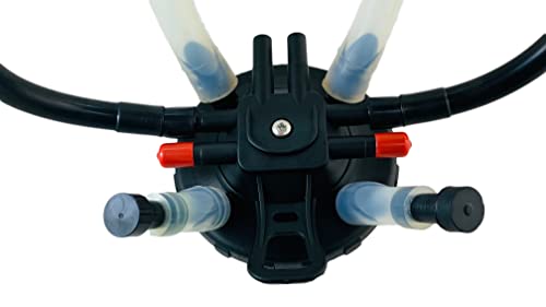 Melasty Cow Milker Claw Cluster Complete with Large Silicone Liners, Stainless Steel Shells, 200cc Milking Claw, Air Tubes, and Caps & Plugs Kit Replacement Part for Any Brand Milking Machine