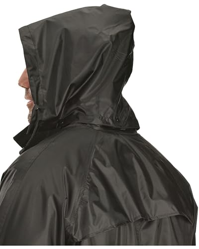 Double-s mens Saddle Slicker Adult Rain Coat - color: Black, size: Large