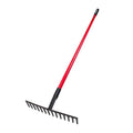 Bully Tools Heavy Duty 16" Level Head Rake with 66" Fiberglass Handle – Ideal Garden Rake for Leaves, Lawn, and Yard – Durable Metal Tool for Grass, Debris, and Leveling Soil - 100% Made in The USA