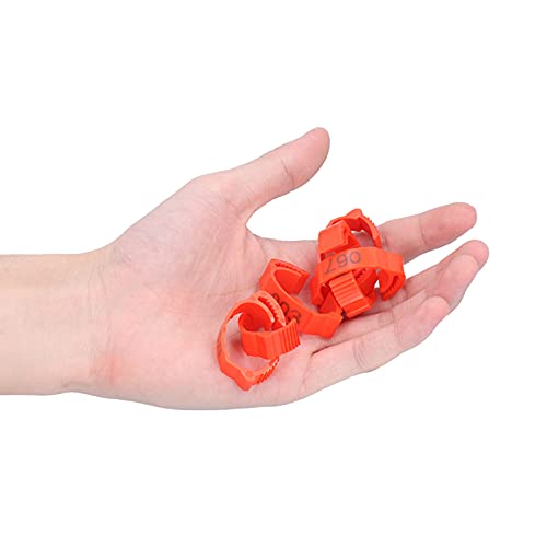 Poultry Leg Bands Clip On Numbers Foot Rings 100 PCS Bag Chicken Supplies