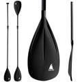 Karltion SUP Paddle - 3-Piece Adjustable Aluminium SUP Paddle with Glass Fiber Blade for Surfing, Floating, Water Sports - color: Black and Black