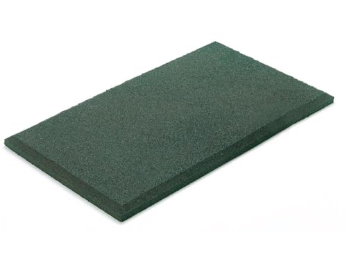 Heavy Duty Commercial Grade Rubber Playground Safety Mat - Playground Protection Mat for Swings and Slides - 54" Long X 32" Wide x 2" Thick (Green) - color: Green