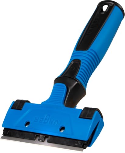 Unger Professional Connect and Clean 4" All-Purpose Scraper, Window, Glass, and Floor Scraping Tool Supplies, Adhesive Removal, Gum, Stickers, Paint Removal, Dual-Sided Blade (Pack of 10) - size: 4" (Pack of 10), style: All-Purpose Window Scraper