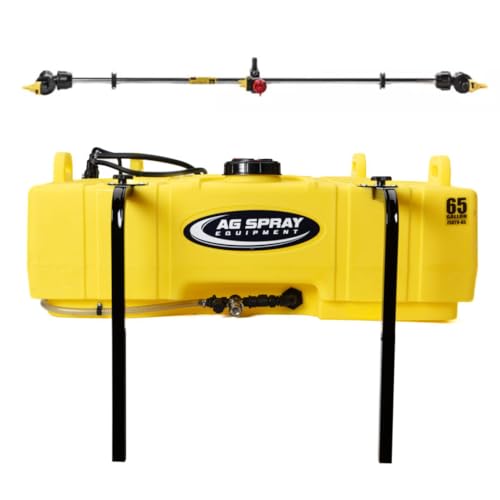 65 Gallon UTV Sprayer - 3 Nozzle Boomless Boom | 4.0 GPM 12V Diaphragm Pump, 30 Ft Spray Width, Heavy-Duty Weed & Fertilizer Sprayer for Side by Side, Pasture & Food Plots - style: Boomless (3-Nozzle)