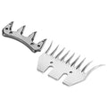 Stainless Steel Sheep Clippers Blade High Hardness Replacement Shearing Cutter for Sheep Goat Animal Grooming with 9T 13T Straight Curved Blade Options (9-Tooth Curved (+ Swing)) - size: 9-tooth curved blade (+ swing blade)