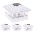 GreenLighting Classic Solar Post Cap Lights - Fits 5x5 PVC/Vinyl Outdoor Solar Powered Post Cap Light, Fence, Deck, Garden - Bright LED, Waterproof White 4 Pack - color: White Classic, size: 4 Pack