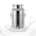 35L/9.24Gal Milk Can with Faucet, 304 Stainless Steel Milk Transport Cans Wine Pail Bucket Tote Jug Pot Oil Liquid Storage Barrel with 2 Handles Milk Container with Lid for Grain Wine Liquid - color: 35l-9.24gal With Faucet