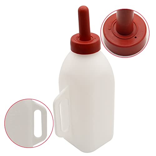 Calf Bottle with a Replacement Nipple 2.11 Quart Milk Feeder Nursing Feeding Bottle