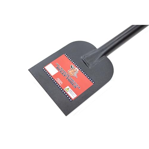 Bully Tools Heavy Duty Ice Scraper - 11-Gauge All Steel Sidewalk Chopper with Extra Long Handle for Thick Snow Removal - Floor Scraper Tool, Flat Head for Snow Clearing - 100% Made in the USA, 58-Inch