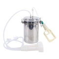 Manual Milking Machine, Portable Strong Suction Hand Vacuum Milking Kit for Dairy Farm Stainless Steel Silicone 2L Transparent Lid Dual Cup Manual Pump