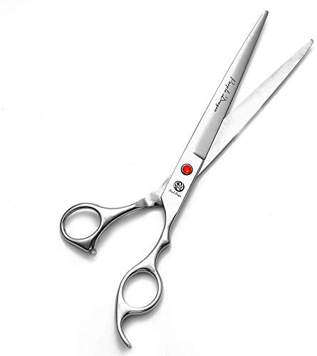 Purple Dragon 8 inch Sharp Edge Hair Cutting Shears with Bag | Includes Bag, 440C stainless steel, Pet/Puppy/Cat Grooming Scissors, Perfect for Barber or Dog Groomer - size: 8 inch