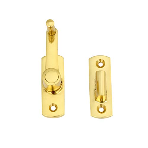 Renovators Supply Manufacturing Brass Cabinet Door Latch with Mounting Hardware Indoor Door Lock Furniture Hardware - color: Brass