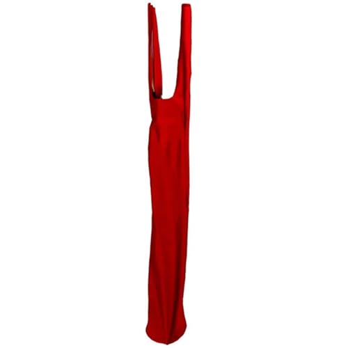 Sleazy Sleepwear Tie Tail Bag | Braided Tail Protection w/Stretchy Ties | Rugged Lightweight Breathable Slip-On Horse Guard, Red - color: Red