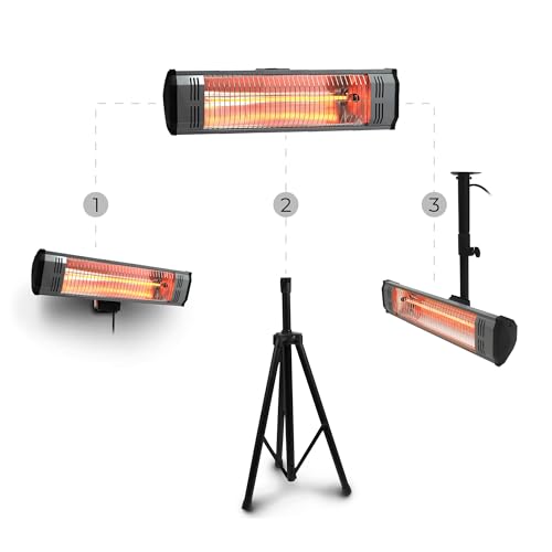 Heat Storm Tradesman 1500 Watt Infrared Heater Tripod Combo, Remote - style: Heater + tripod + Ceiling mount + wall mount