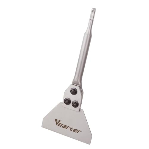 5''x12'' SDS Plus Floor Scraper, Concrete Chisel Tile Removal Tool | SDS Chisel Bit, Tile Scraper Brick Removal, 65# Manganese Steel Replaceable Blade, 40CrMo Steel Shank, for Electric Hammer - size: 5'' x 12''