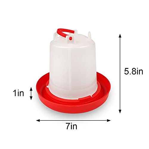 DoubleWood Feeder & Waterer Combo Chicken Chick Poultry Plastic Container, Chick Waterer Set Perfect for Chicks, Quail, and Ducks