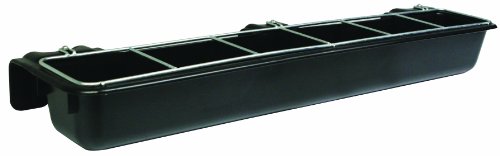 Little Giant® Hook Over Goat Trough | Fence Feeder Trough | Hook and Mount Feeder | 9 Quart | Heavy-duty galvanized steel. Hooks over fence rails or panels. 9-quart capacity. For goats, sheep & small livestock.