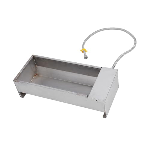 Sorandy Automatic Livestock Water Trough, Self Filling Animal Drinking Water Bowl with Float Valve, Stainless Steel Animal Water Tank for Chicken Duck Goose Cow Sheep Farm, Large Capacity