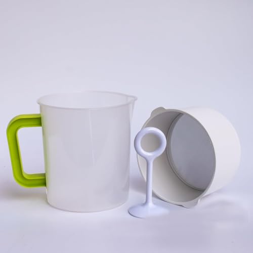 Nut Milk & Greek Yogurt Maker - Reusable & Durable Nut Milk Bag Alternative - Fine Mesh Stainless Steel - Soy/Oat/Almond Milk - All Purpose Food Strainer - (1 Quart Yogurt, 1.5 Quart Nut Milk) (A)