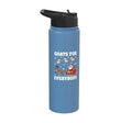 Goats For Everybody Christmas Kids Santa Reindeer Snowflake Stainless Steel Insulated Water Bottle - color: Light Blue