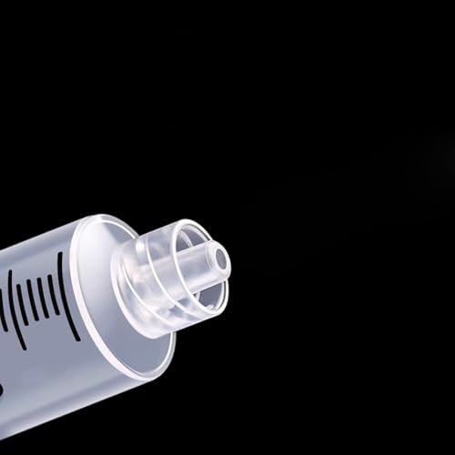 5Pcs Drench Gun Feeding Syringe, Small Animal Pet Livestock Drench Syringe with 5Pcs Screw In Drench Nozzle for Liquid Measuring Watering Refilling Feeding (50ML) - size: 50ML