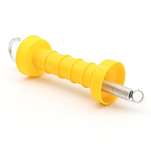 Electric Fence Spring Gate Handle Set, Yellow(MB2Pcs+4A) | With Insulators, With Anchor, MB2Pcs+4A - style: MB2Pcs+4A