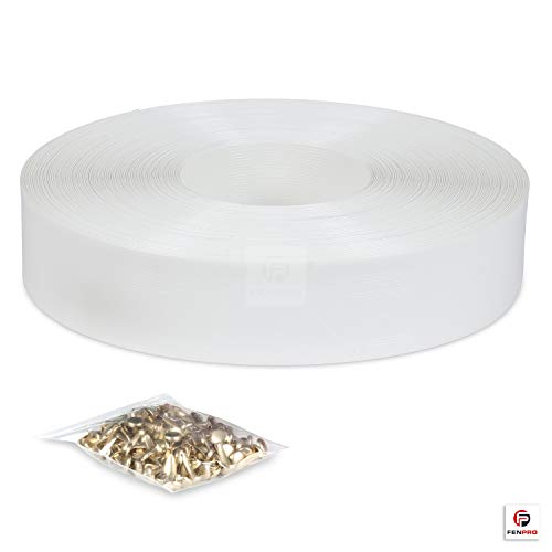 Chain Link Fence Privacy Tape 250 ft (40 SqFt) (Arctic White) | Gardening, Outdoor Wall, Balcony, Patio, Yard, Injury Prevention, Safety Fence Cover for Dog, Other Pet Hedge Slats - color: Arctic White
