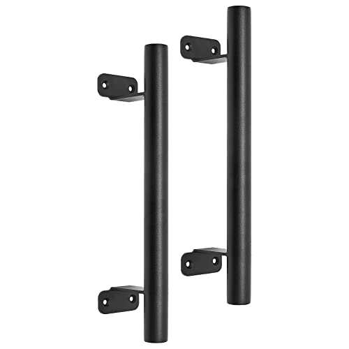 12'' Sliding Barn Door Handles Pack of 2, Black Powder Coated Iron Pull Handles for Outdoor Gates, Garage, Fence, Interior Closet Doors - style: Style A
