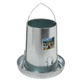 FARM-TUFF Hanging Poultry Feeder, 25lb Capacity - Heavy-Duty Galvanized Metal Chicken Feeder with Adjustable Feed Flow - Double Wall Construction for Large Flocks, Ducks & Turkeys