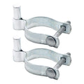 2 Pack Chain Link Fence Gate Post Hinge for 2-3/8" Outside Diameter Post/Pipe, Pressed Steel Hinge, Galvanized Chain Link Gate Male, Nut/Bolt Included - size: 2-3/8